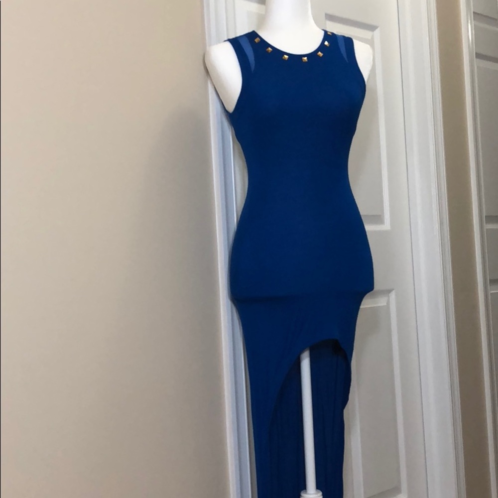 G by Guess, High Low Dress, Size XS, blue.